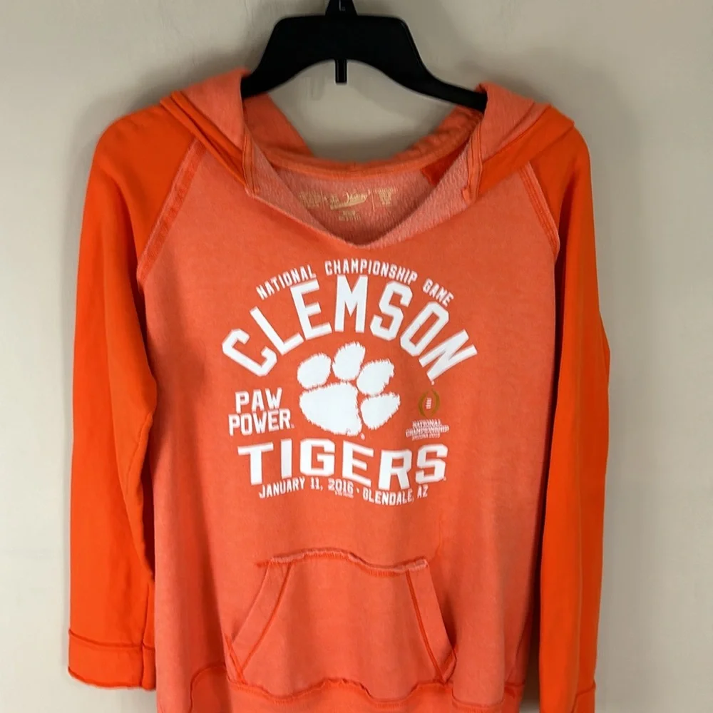 Clemson  Tigers Orange Hoodie National Championship Game 2016 Medium